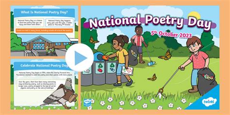 KS1 National Poetry Day PowerPoint Twinkl