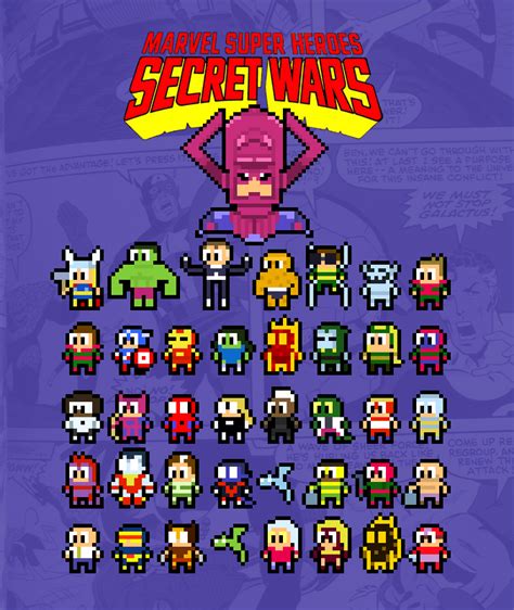 Marvel pixel art on Behance