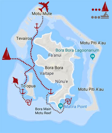 Bora Bora Tourist Map