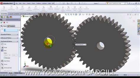 Spur Gear Drive SolidWorks Video Tutorial - YouTube