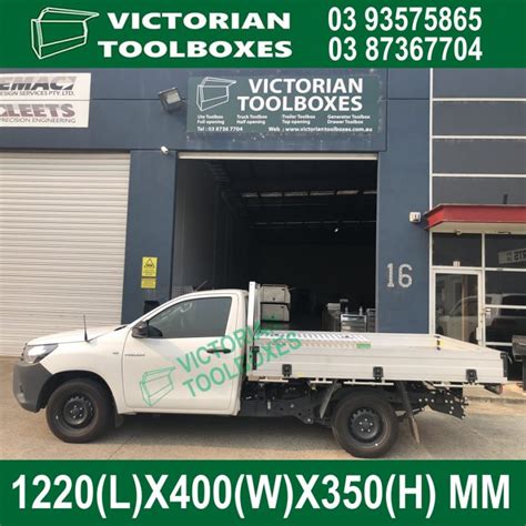 1220 400 350mm Heavy Duty Aluminium Tool Boxes Top Open Door 2 Locks Trailer Truck Ute Tool