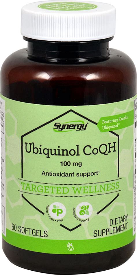 Vitacost Synergy Ubiquinol CoQH Featuring Kaneka QH 100 Mg 60