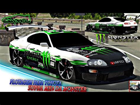 PLOTAGEM PARA TOYOTA SUPRA MK4 DA MONSTER ENERGY Car Parking