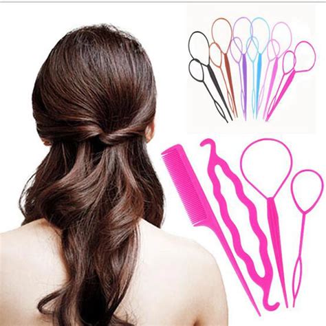 Pcs Hair Twist Styling Clip Stick Bun Donut Maker Braid Tool Set Hair