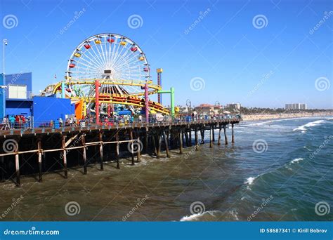 Santa Monica Pier, Los Angeles Editorial Photo - Image of outdoors ...