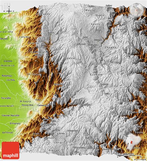 Physical 3D Map of Chimborazo