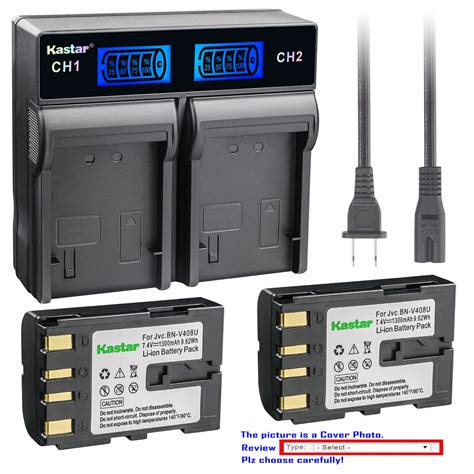 Kastar Battery Lcd Rapid Charger For Jvc Bn V Jy Hd Jy Hd U Jy