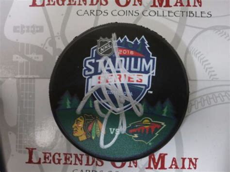 Devan Dubnyk Minnesota Wild Signed Stadium Series Puck Lom Coa Pk