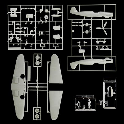 Italeri Messerschmitt Bf K Aircraft Model Kit Scale