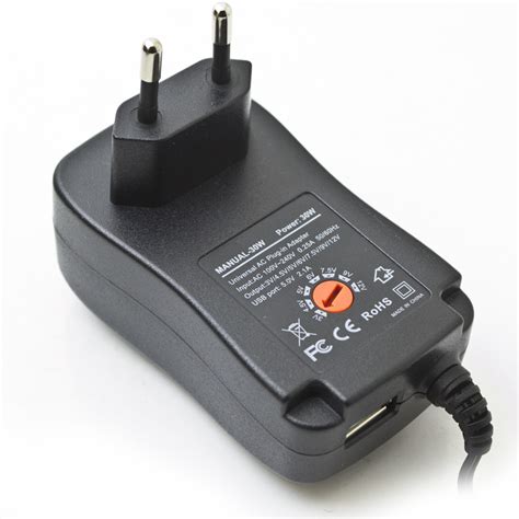 Plug In Universal Power Supply Adapter 3 12VDC 30W