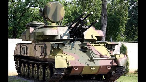 Russian ZSU 23 4 Shilka Self Propelled Anti Aircraft Gun YouTube