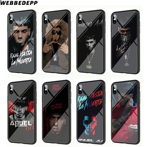 Webbedepp Anuel Aa Rapper Pop Tempered Glass Phone Case For Apple