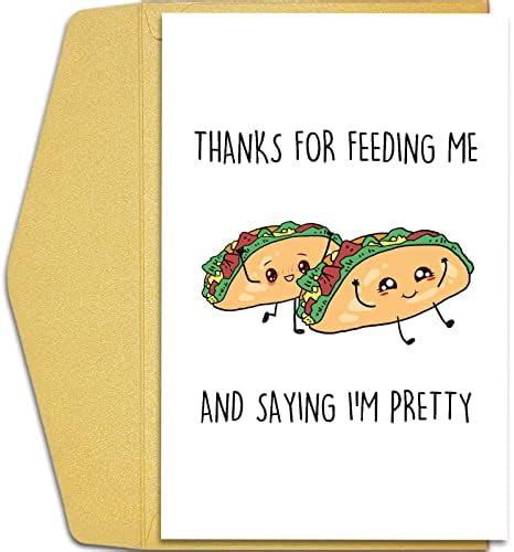 Qiliji Funny Taco Greeting Card Anniversary Card For