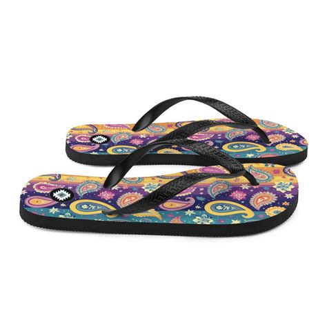 Indian Whimsical Paisley Flip Flops The Global Wanderer