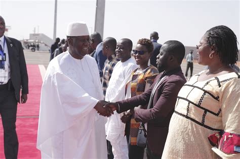 Arrivée du Président de la République S E M Alassane OUATTARA à