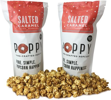 Poppy Handcrafted Popcorn Salted Caramel Popcorn 9 Oz