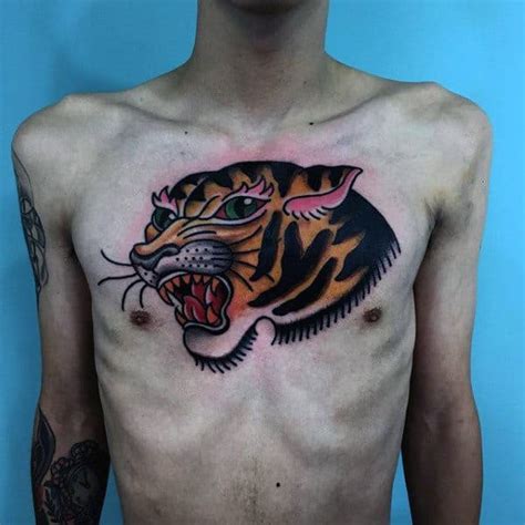 Traditional Tiger Tattoo Designs For Men Striped Ink Ideas