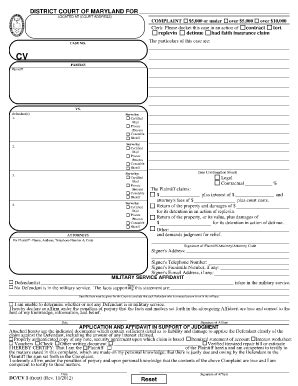 Complaint Form - Maryland Courts - Courts State Md - Fill and Sign ...