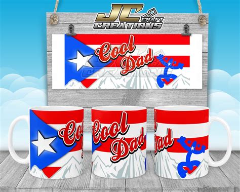 Mug 11oz Puerto Rico Flag Cool Dad Papa Boricua Desings Etsy