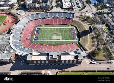 A general overall aerial view of Gerald J. Ford Stadium at Southern ...