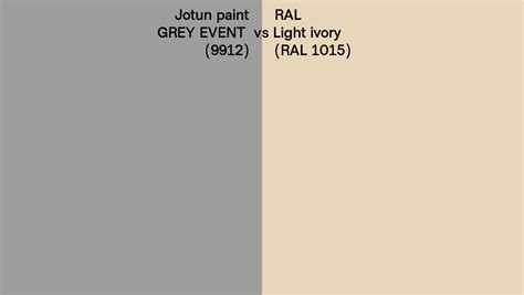 Jotun Paint Grey Event Vs Ral Light Ivory Ral Side By