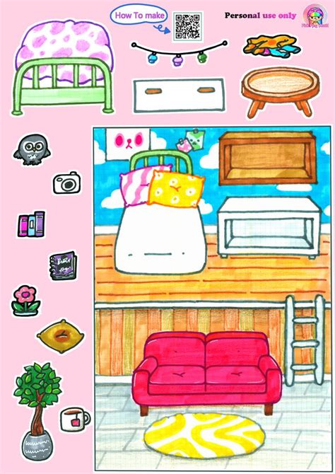 Toca Boca Beak Street Building Room Paper Diy Printablesquiet Bookfor