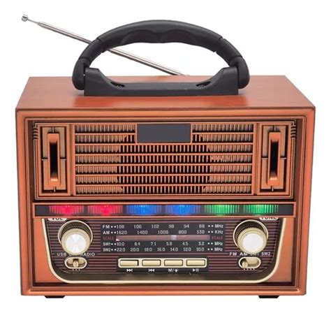 Caixinha R Dio Portatil Am Fm Retro Vintage Parlante Mp Cor Marrom