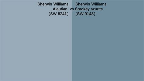 Sherwin Williams Aleutian Vs Smokey Azurite Side By Side Comparison