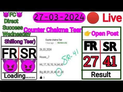 27 03 2024 Counter Chakma Teer Shillong Bumper Direct Success