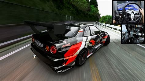 Nissan Skyline R34 GTR Touge Drifting L Assetto Corsa CAMMUS