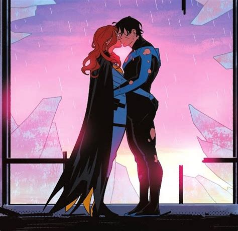 Nightwing X Batgirl Kiss By Khaleesiwendy On Deviantart