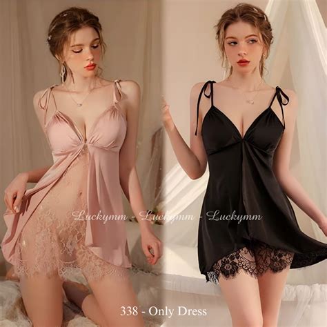 Jual Luckymm Lingerie Dress Satin Baju Tidur Lingerie Wanita Dewasa 338