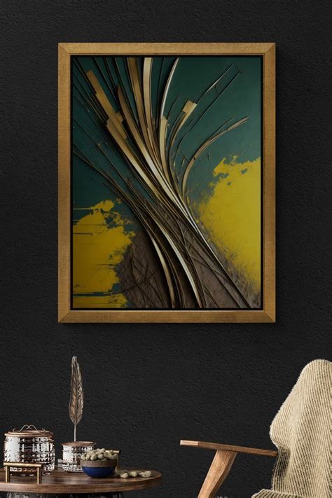 Gold and Green Printable Abstract Art | Download Artwork