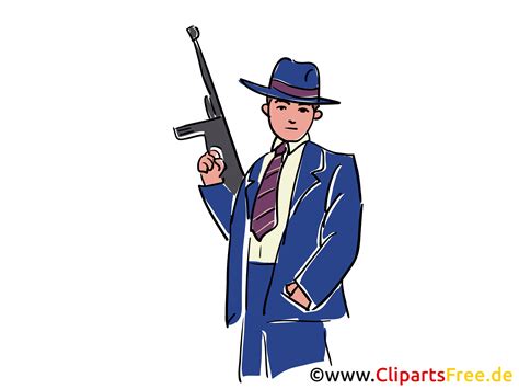 Chicago Gangster Stock Illustration Clipart