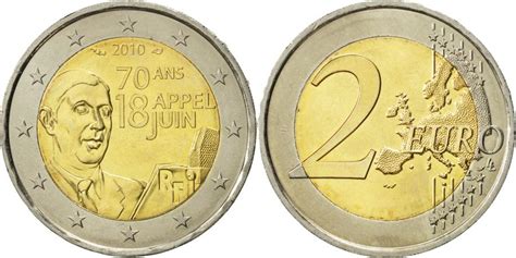 France 2 Euro Charles De Gaulle Appel Du 18 Juin 1940 2010