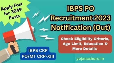 Ibps Po Recruitment 2023 Notification Out For 3049 Posts Apply Fast