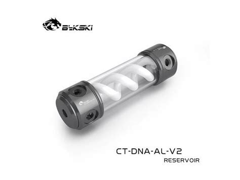 Bykski T Cylindrical Water Reservoirs Spiral DNA 190mm Aluminum