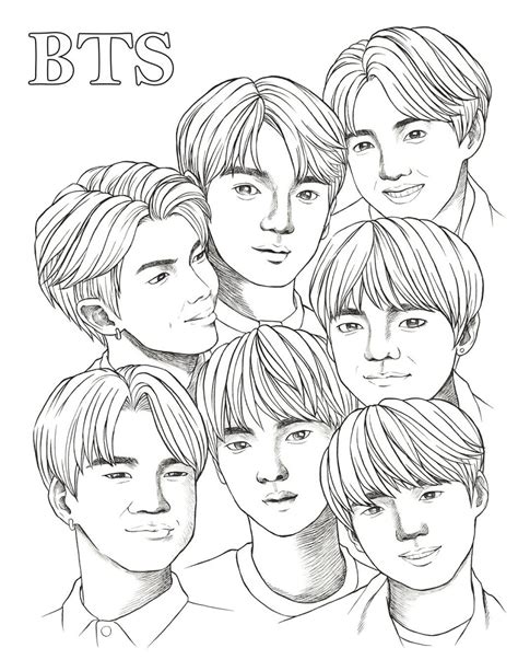 Bts V Coloring Pages Printable