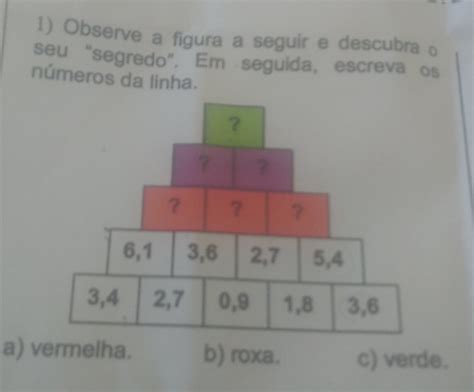 Solved 1 Observe A Figura A Seguir E Descubra O Seusegredo Em