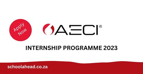 Aeci Internship Programme 2023 2024 Schoolahead