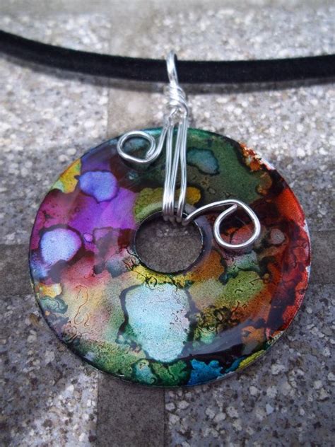 Metal Washer Pendant Necklace By Wastebasketwhatnots On Etsy