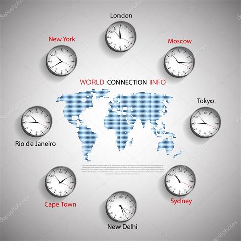 Time Zones Stock Vector By ©honzakrej 75837707