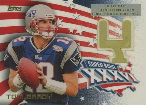 2002 Topps Super Bowl Goalposts Relics Tom Brady #SBG1 Football - VCP ...