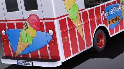 Ice Cream Truck With Interior 3d Model 149 3ds C4d Fbx Lwo Max