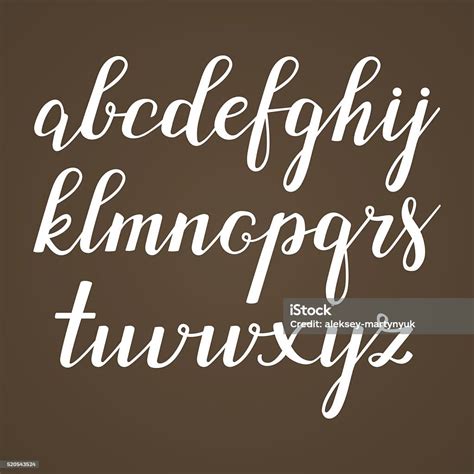 Calligraphy Alphabet Classical Calligraphy Letters Stock Illustration ...