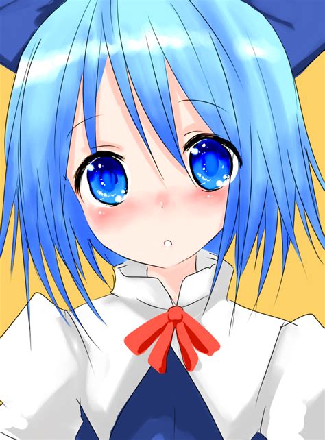 Safebooru Blue Eyes Blue Hair Blush Bow Cirno Hair Bow Han Jackpot