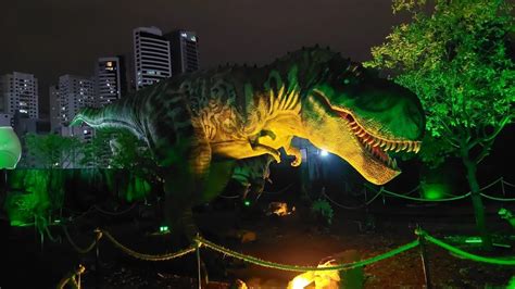 Goi Nia Recebe Parque Tem Tico T Rex Park Dinossauros Gigantes