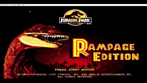 Sega Genesis Megadrive Jurassic Park Rampage Edition Gameplay Start 2020 05 31 16 45 300 Youtube