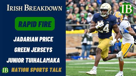 Rapid Fire Notre Dame Green Jerseys Peacock Game Jadarian Price