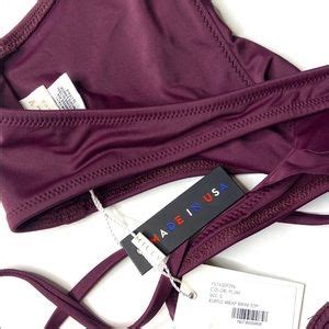 MILLY CABANA Swim New W Tags Milly Cabana Plum Ruffle Wrap Bikini S Poshmark